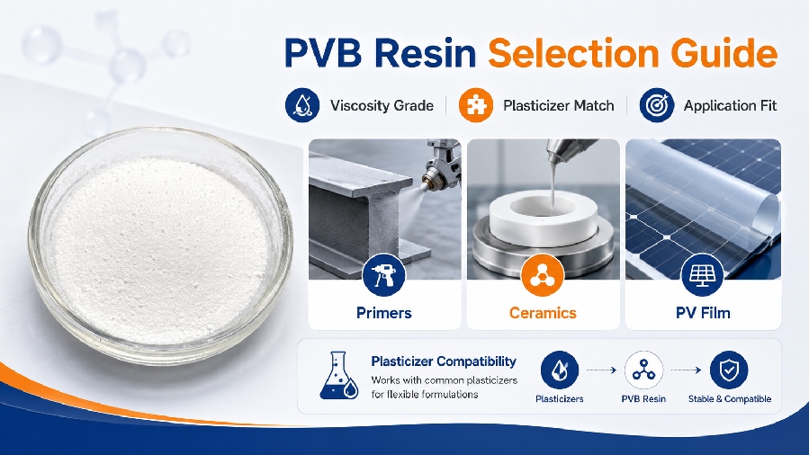 PVB Resin Viscosity Grade vs Plasticizer Compatibility vs Application Fit: A 2026 Selection Guide